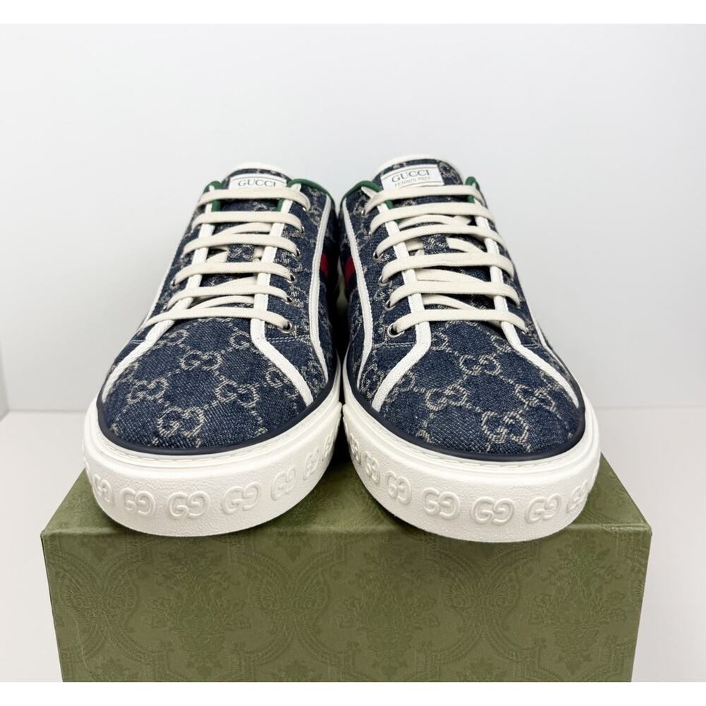Size 16G/16.5US - Gucci Tennis 1977 Blue Denim Sneakers💙 NEW/RETAIL $750! - Picture 4 of 11